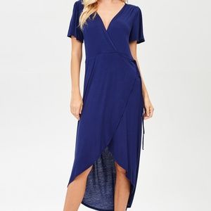 TIE-WAIST WRAP DRESS